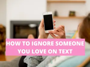 How to ignore someone on text