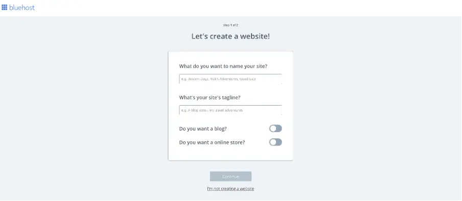 Lets create a website screen