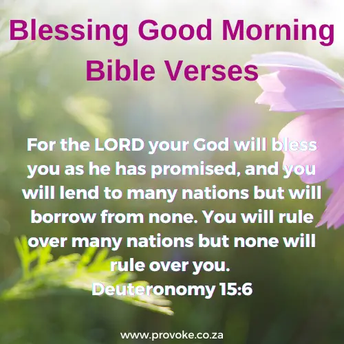 Blessing good morning bible verses