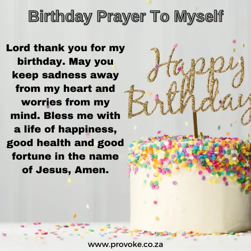 Birthday prayer to myself