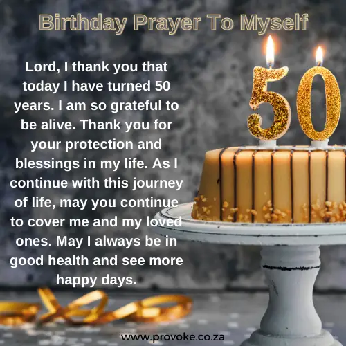 50th birthday prayer for myself