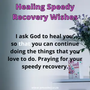 Healing speedy recovery wishes