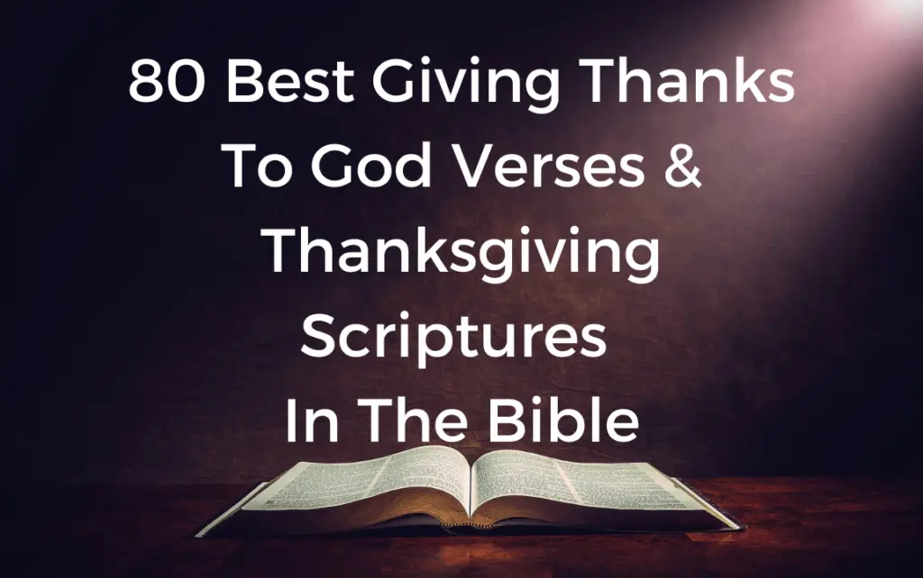 Giving Thanks To God Verses