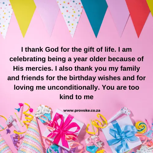 50 Best Thank You Birthday Message To God Family And Friends - PROVOKE