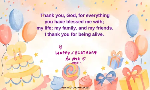 Thanking God Heartfelt Birthday Wishes To Myself 