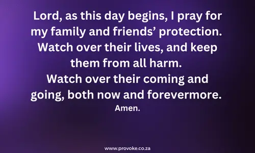 Morning Prayer For Family And Friends Protection