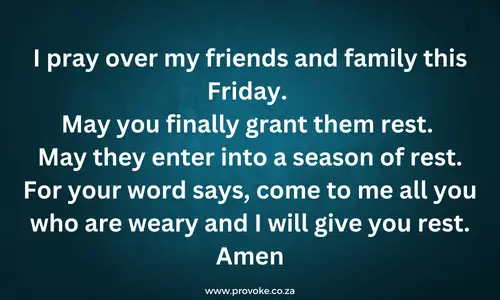 Friday Morning Prayer For My Family And Friends