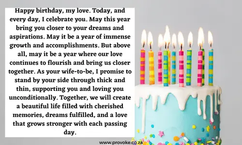 Romantic Birthday Wish For Husband To Be